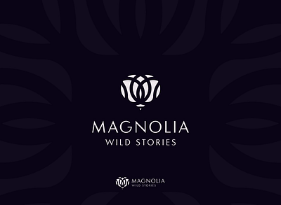 Magnolia Wild Stories agency brand branding floral flower garden green identity logo luxe luxury magnolia mark monogram new