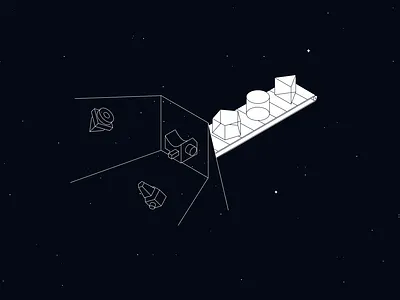 Illustration for Zapier services abstract adobe illustrator adobe photoshop art automation black and white branding design graphic design illustration isometric landing page space ui vector web design zapier