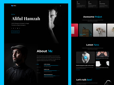 Portfolio Landingpage Dark Figma design exploration figma landing page ui ui ux uiux ux web web design