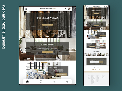 William Sonoma Mockup furniture website portfolio uiux uiuxdesign websiteui