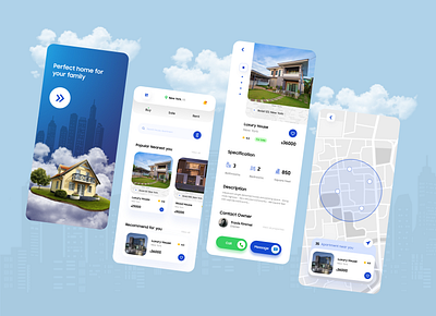 Real Estate App UI app art branding concept design illustration internationaldesigner mobile ui mobileapp mobileappdesign mobileapplication product design typography ui uiux uiux design uiuxdesign uiuxdesigner ux