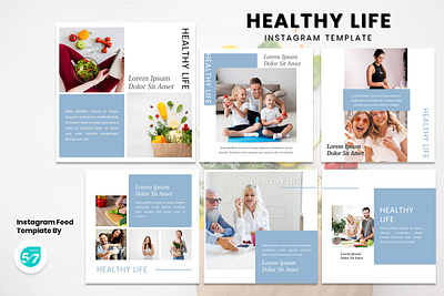 Instagram Story Template - Healthy Life branding design fashion fashion brand graphicdesign instagram instagram post instagram story instagram template models