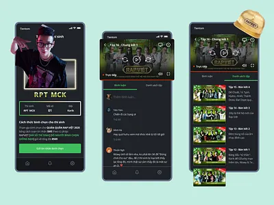App Rap Việt app design ui