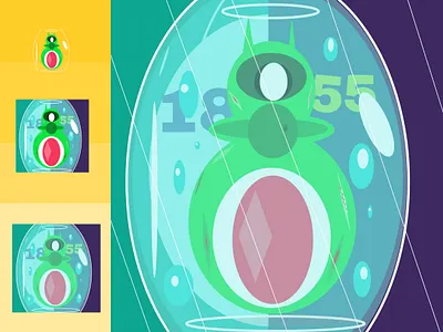 Saving from malware aliens branding designs graphic design illustration illustration art logo making mobile app design mobile ui uidesign vector