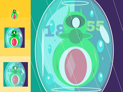 Saving from malware aliens branding designs graphic design illustration illustration art logo making mobile app design mobile ui uidesign vector