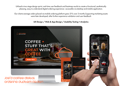 joe's coffee responsive design agile app design brand development davron bowman digital design graphic design las vegas graphic designer mobile app design mobile ordering app project management responsive design visual design web design