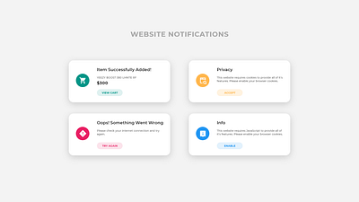 Website Notifications UIX Design design flat illustration illustration ui uidesign ux webapp design