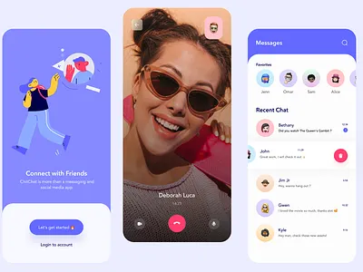Chat App "Chit Chat" 3d 3d animation 3d art adobe adobexd avatar avatars challange chat chatting colors figma flat illustraion illustrations illustrator landing landingpage ui ux