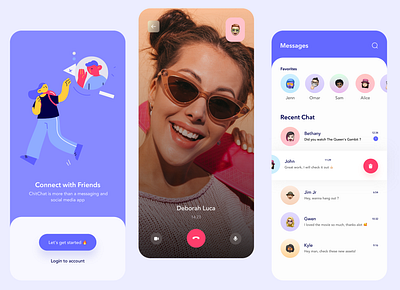 Chat App "Chit Chat" 3d 3d animation 3d art adobe adobexd avatar avatars challange chat chatting colors figma flat illustraion illustrations illustrator landing landingpage ui ux