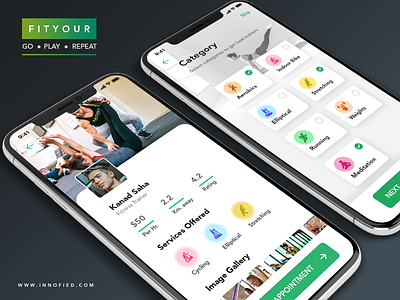 Find Fitness Trainer android app design fitness app fitness center innofied ios app mobile app training app ux design ux design agency