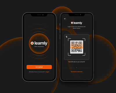 Login Flow with QR Code app design education flat login page logo onlineclasses sign in splashscreen type ui ux web