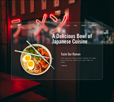 Ramen Landing Page Design behance dailyui design dribbble ui uidesign uidesigner uitrends uiux userinterface ux uxdesign uxui webdesign webdesigner