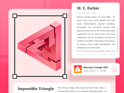 Penrose Traingle design illustration interface ui