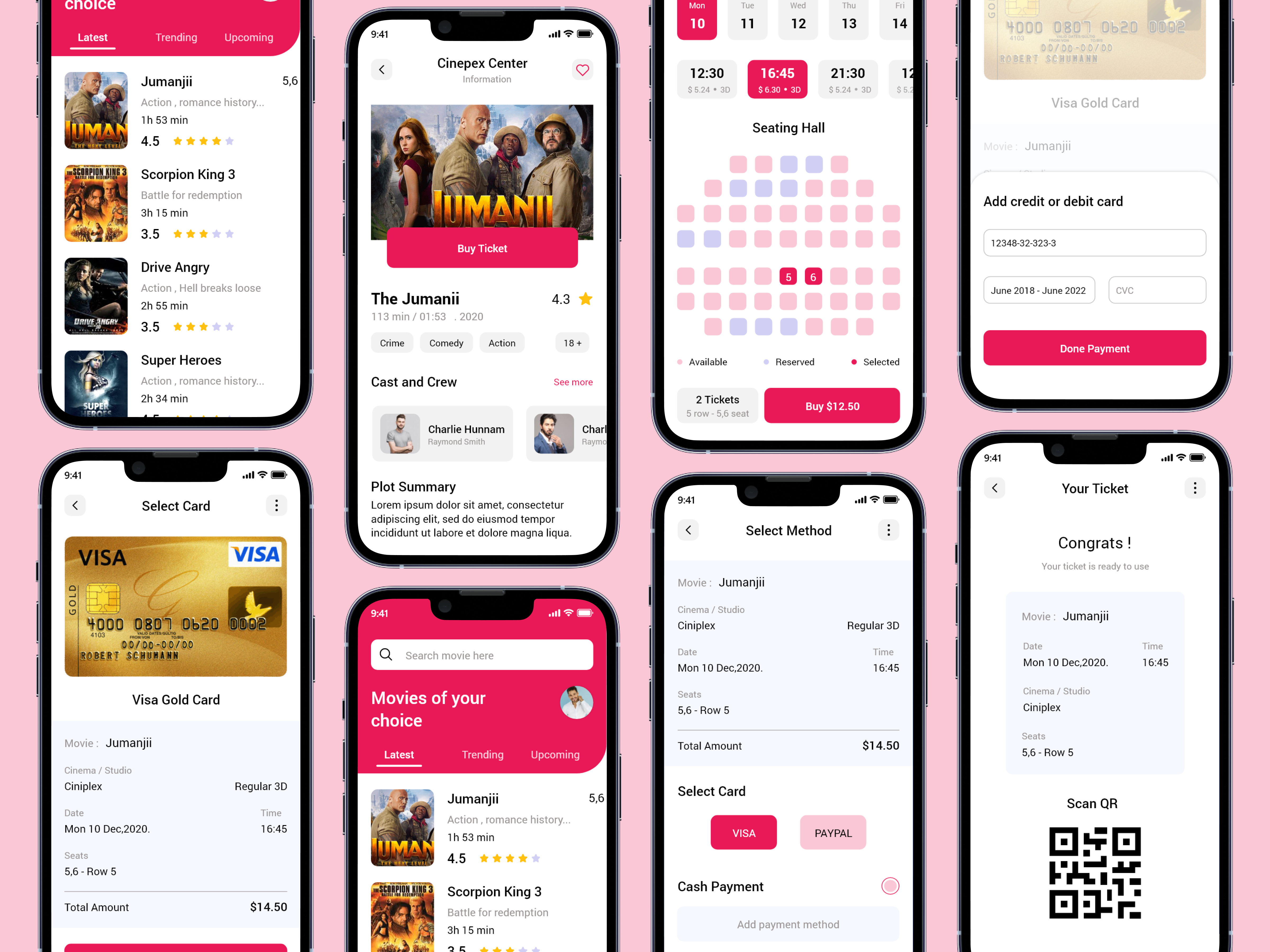 Movies Ticket Booking App app ui design minimal design mobile app design movie tickets online ticket booking online tickets ticket booking