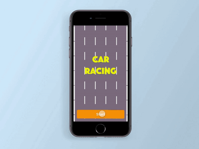 Car racing adobexd car microinteraction mobile app uidesign videogame