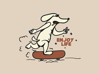 ENJOY LIFE graphic design illustration vintage design