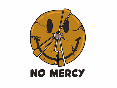 NO MERCY graphic design illustration vintage design