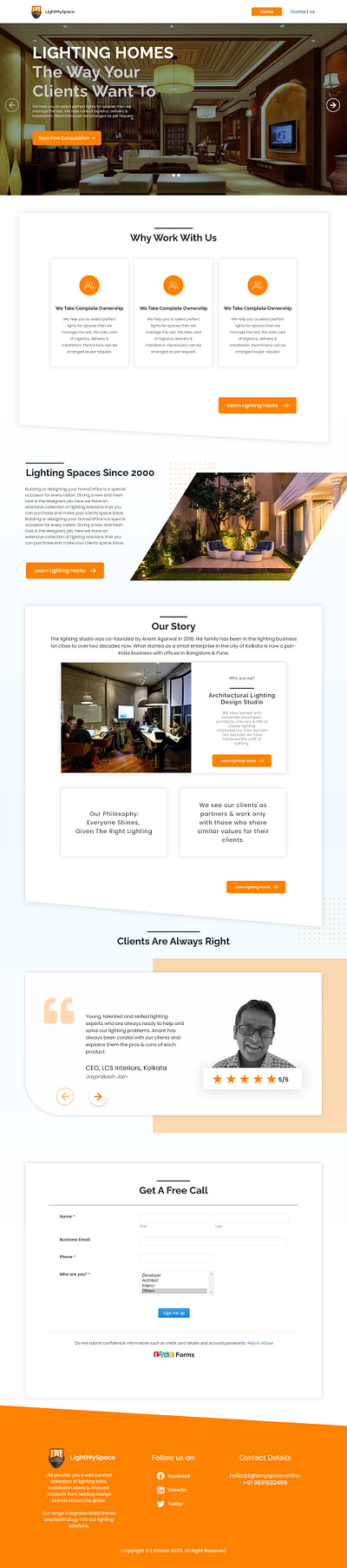 Agricultural Lighting Home Page Design agricultural bit apps bit code design homepage landing page ui webdesign