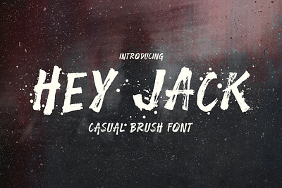 Hey Jack - Casual Brush Font bold branding brush casual display drawing hand drawn headline logos mockup print rough