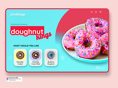 Desserts(doughnut) Landing page-UX/UI Design delicious desktop doughnut figma food food delivery food service foodies restaurant landingpage tasty typography yummy yummy menu