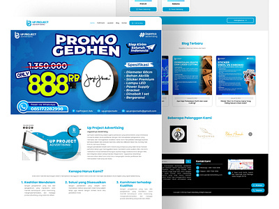 Up Project Advertising - Advertising Agency Landing Page branding graphic design ui