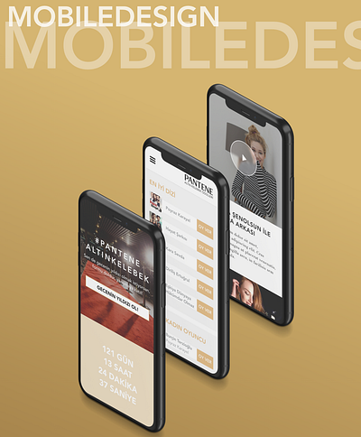 Pantene Mobile UI/UX app css design html5 landing page layout php sql ui ux web website