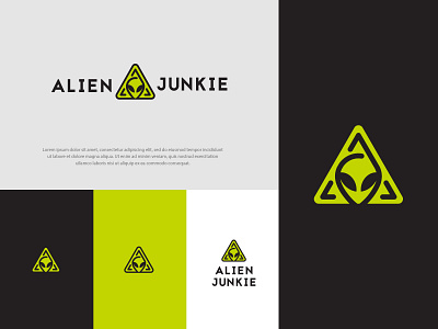 Alien Junkie Logo branding colors design illustration illustrator logo logo design logodesign logos logotype minimal modern typography