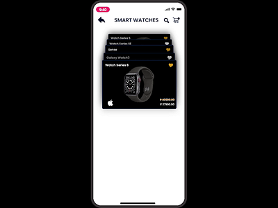 E-Commerce page design using 3d. adobe xd after effects animation app branding cards ui dailyui design ecommerce graphic design mobile smartwatch stores ui ux
