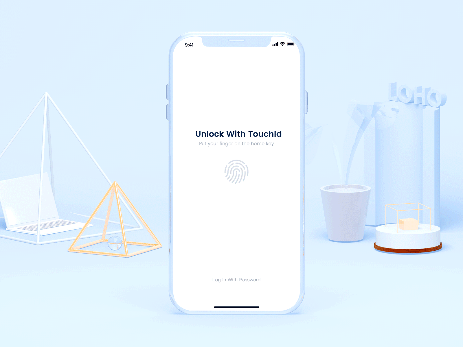 Fingerprint unlock animation app design ui ux