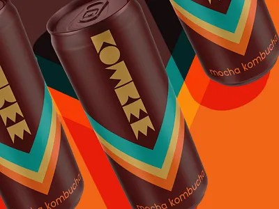 KOMBEE Coffee Kombucha advertising campaign branding can candesign design drinkbranding energy drink energy logo typography vector