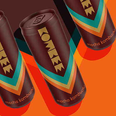 KOMBEE Coffee Kombucha advertising campaign branding can candesign design drinkbranding energy drink energy logo typography vector