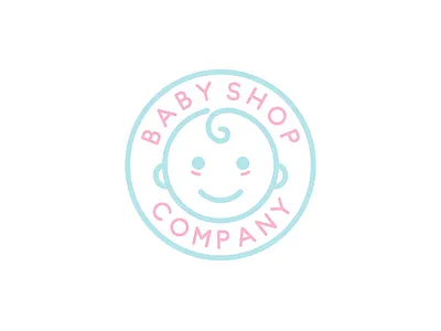 Baby shop logo babies baby clean logo mom parenting shop vector