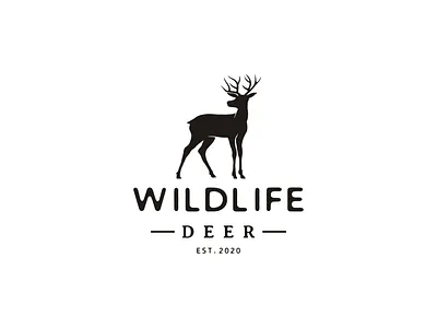 Deer animal deer design illustration logo vintage wildlife