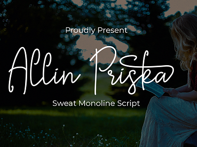 Allin Priska Quotes Font branding design film font font script font wedding illustration monoline