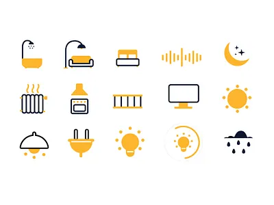 Icon set adobe illustrator app design graphic design icon design icon set iconography icons illustration smart home smart home app ui ui design uxui vector art