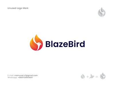 BlazeBird - Modern Logo | Unused app icon bird blazebird branding colorful fire flame bird gradiant icon logo modern social vector