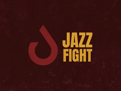 Jazz Fight Logo blood dark drop illustration jazz logo warm colors