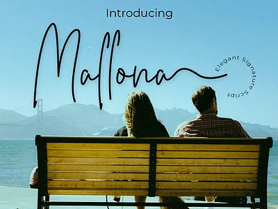 Mallona Script Signature branding film font font font script font wedding monoline