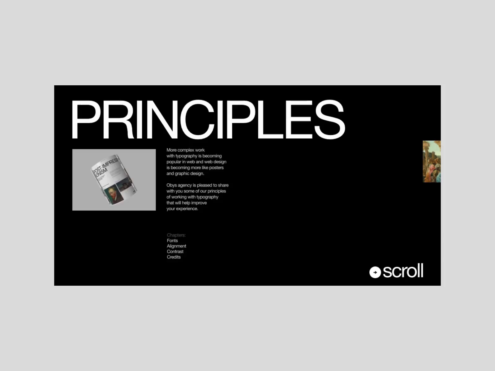 Example of Typography Principles