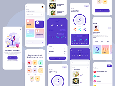 Fitness App Mobile Design adobe xd app fitness health ui ux