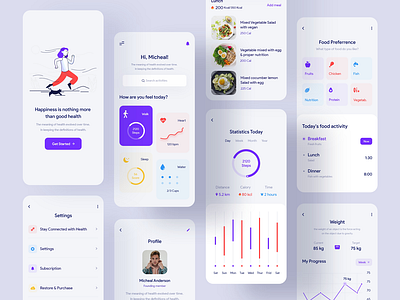 Fitness Mobile App adobe xd fitness mobile ui design