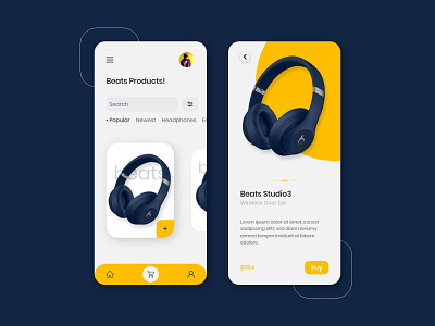 Headphones E-Commerce Light App adobe xd app design adobe xd templates alifemu beats e commerce ecommerce figma header headphone buy headpones ios app landing page mobile app ui design web theme