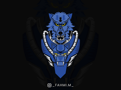 MechaWolf design digital art digital illustration illustration mecha robot vector vexel wolf