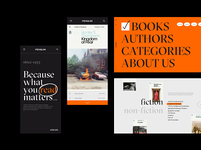 Penguin Modern Classics bookshop commerce design mobile penguin books ui web