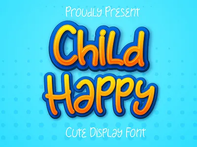 Child Happy Display Font branding design display film font font font child font display font wedding monoline