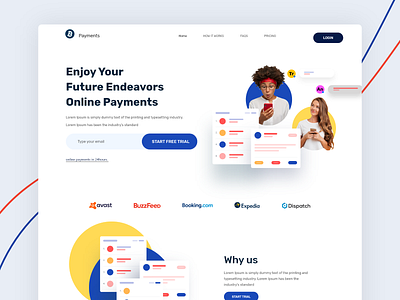 online payments landing page 3d app clean ui graphic design home page homepage illustration interface landing page money transfer online payments payment method product ui ux ui design vector web webdesign website website design