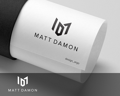 MD logo branding illustration jasonbourne lettering logo mattdamon md minimal monogram monogramlogo simple ui ux