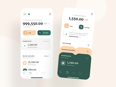 Fintech app concept app design finance fintech fintech app green ios mobile mobile app peach ui uidesign ux uxdesign