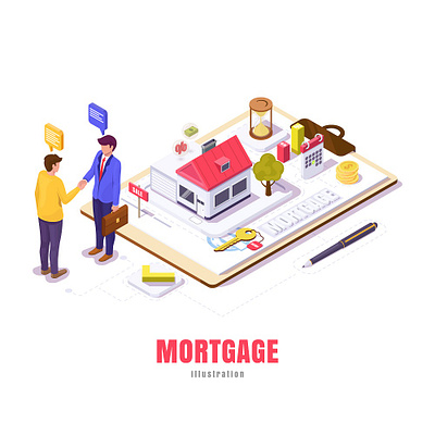 mortgage illustration 3d animation cartoon concept design illustration isometric isometry online web