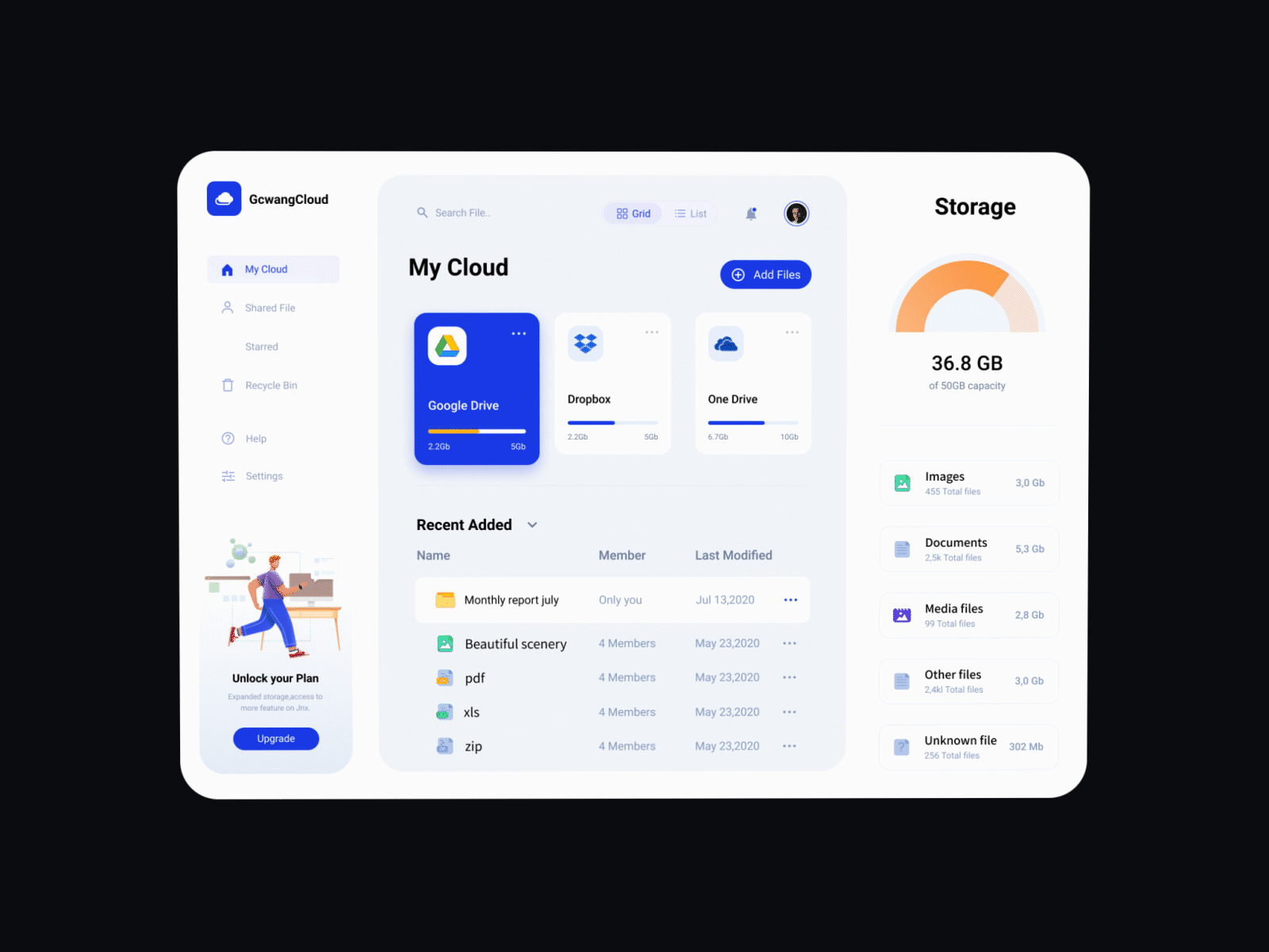 Cloud storage-dynamic deformation ae animal app backstage card cloud app cloud storage deformation design dynamic deformation ui ux